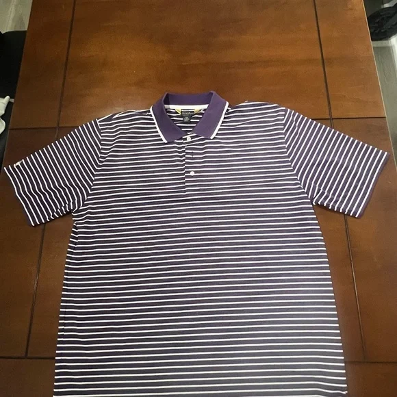 Brooks Brothers Purple and White Striped Polo - Picture 2 of 4